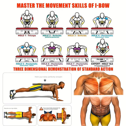 Push-up Board Set Portable Multifunctional Push-up Bar Foldable Fitness