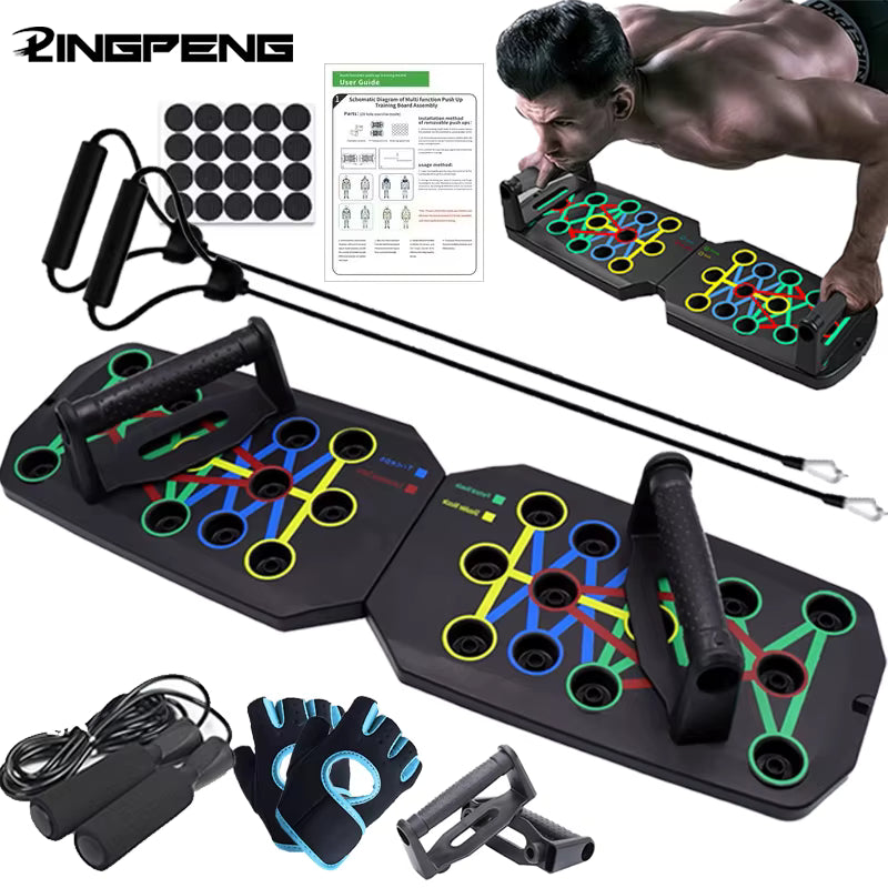 Push-up Board Set Portable Multifunctional Push-up Bar Foldable Fitness