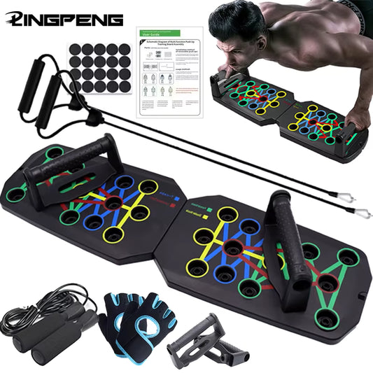 Push-up Board Set Portable Multifunctional Push-up Bar Foldable Fitness